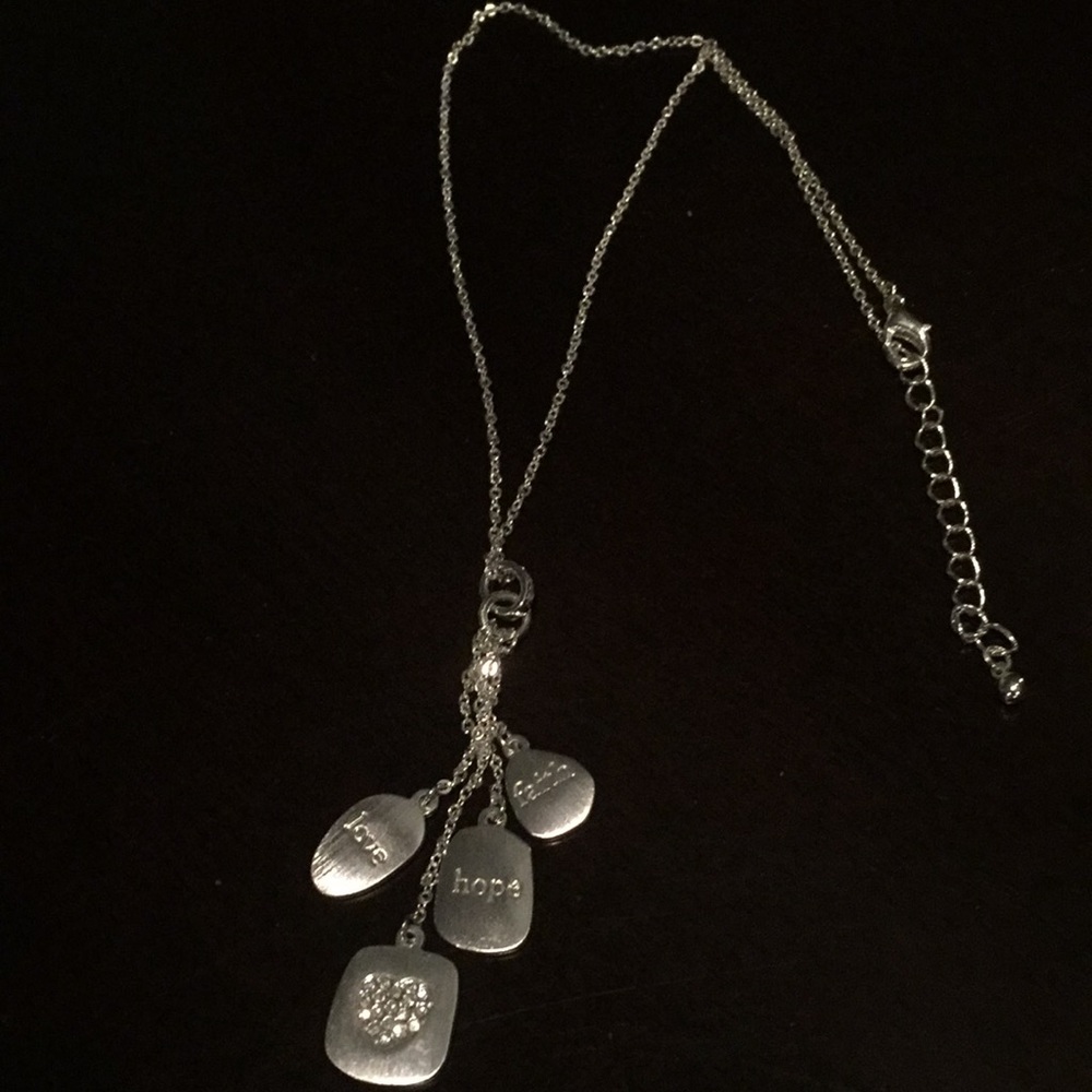 Precious Faith,Hope, Love charm necklace